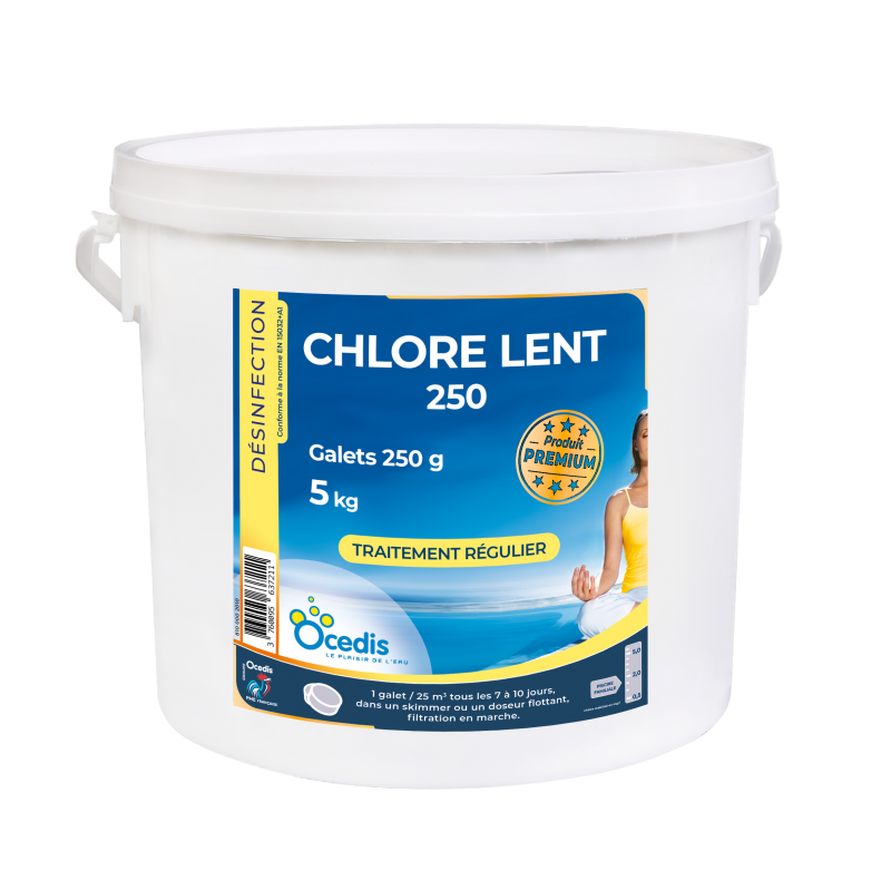 Chlore lent 250 5 kg
